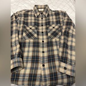 Celine Paris Hedi Loose Lumberjack Flannel Shirt 39 Checked Cotton